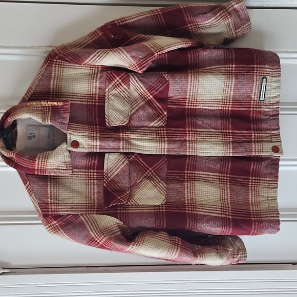 Boys 8 Thick Outerwear Flannel Fleece-Lined Zip-Up Jacket - Picture 1 of 12